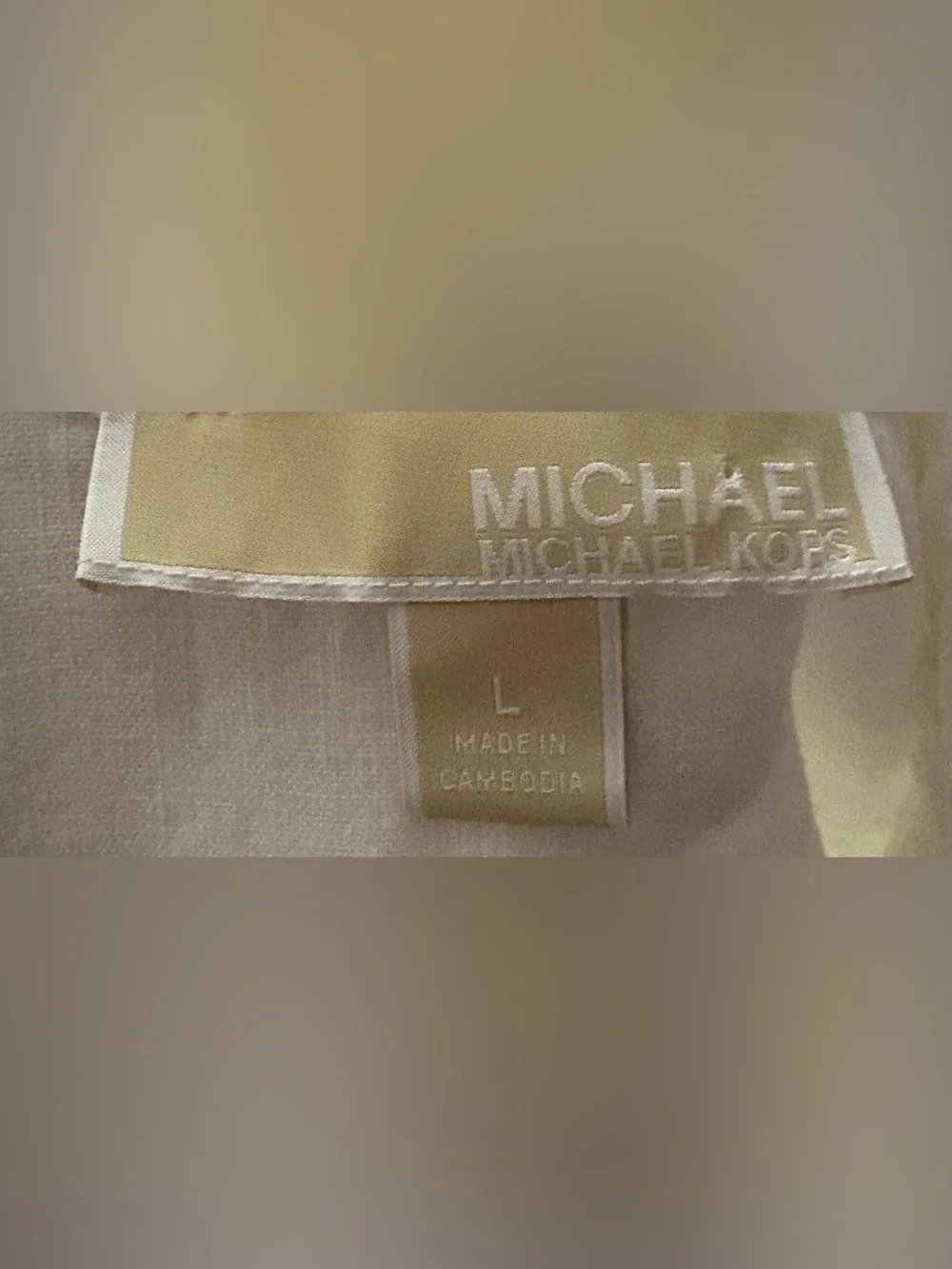 Michael Kors White linen blend Button-Front Maxi Skirt